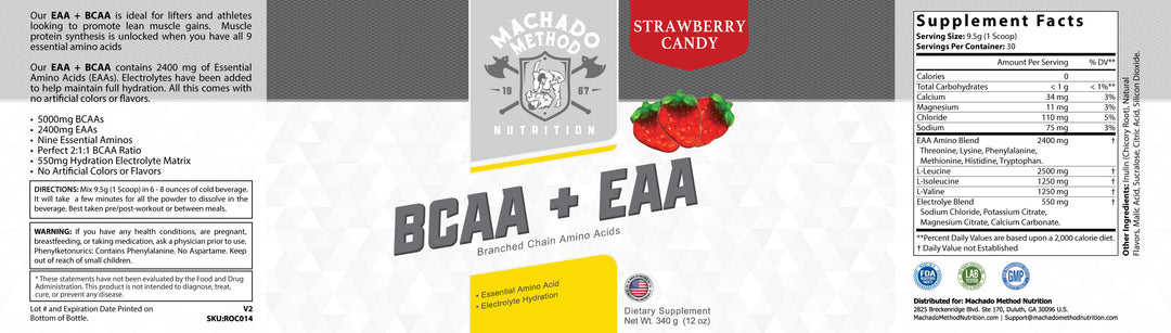 BCAA + EAA Strawberry Candy - CMJJ Gear