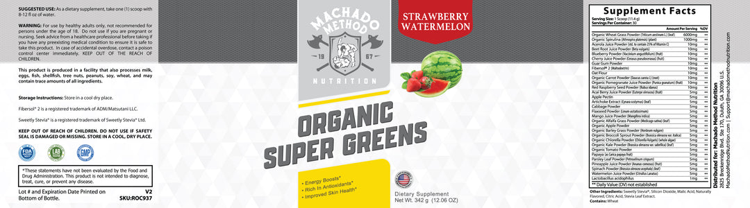 Organic Super Greens Strawberry Watermelon