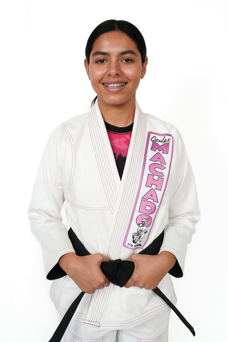 Ladies White-Purple Academy Uniform - CMJJ Gear