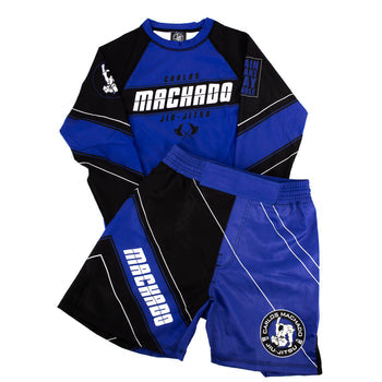 Angled CMJJ Long Sleeve Rash Guard: Ranked White - Black - CMJJ Gear