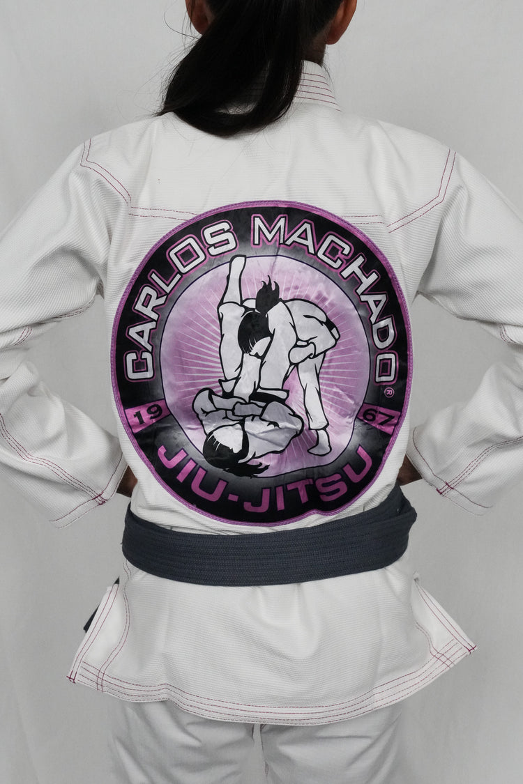 Ladies White-Purple Academy Uniform - CMJJ Gear