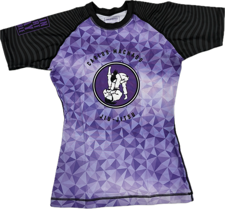 Ladies Purple Diamond Rash Guard - CMJJ Gear