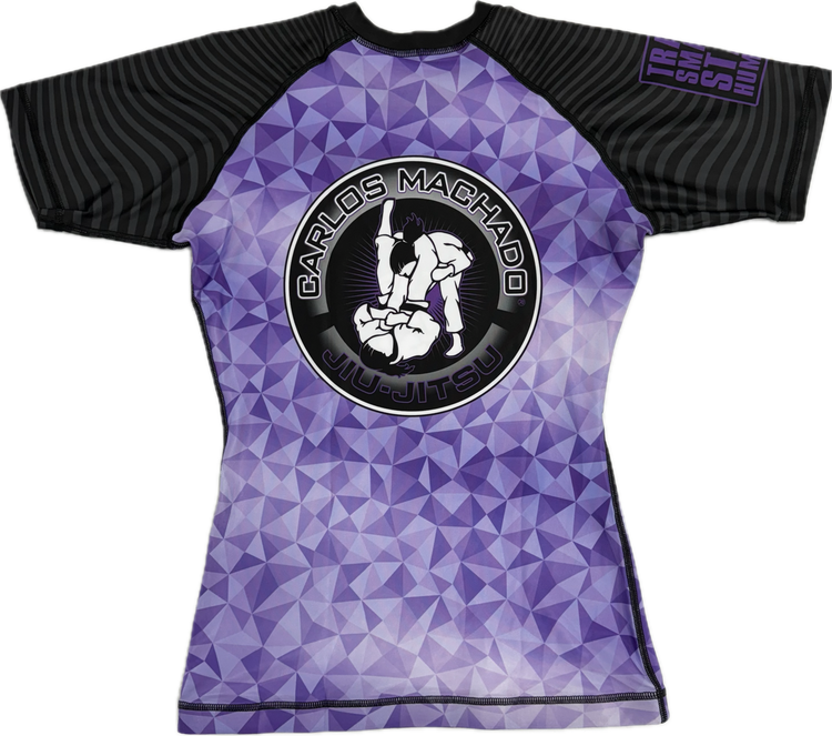 Girls Purple Diamond Rash Guard - CMJJ Gear