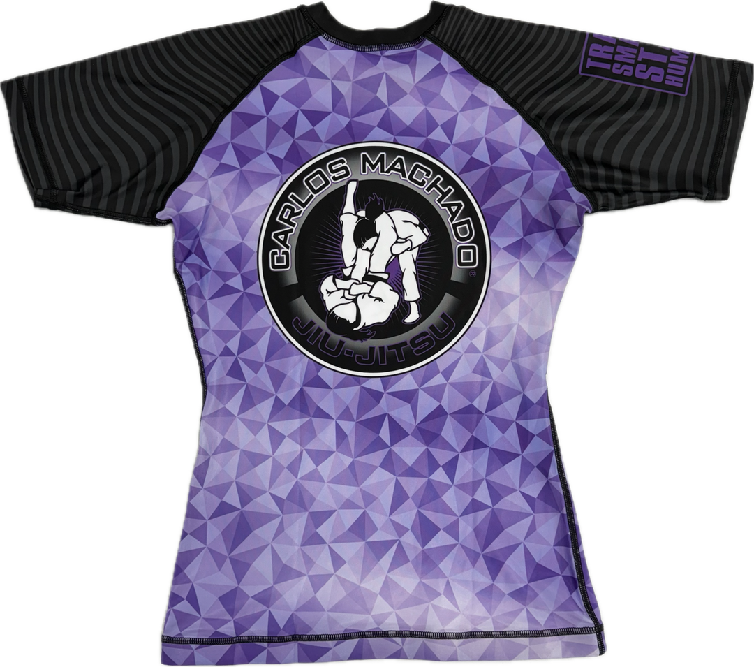 Ladies Purple Diamond Rash Guard - CMJJ Gear