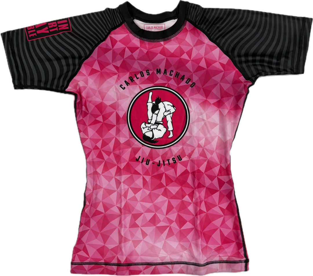 Ladies Pink DIamond Rash Guard - CMJJ Gear