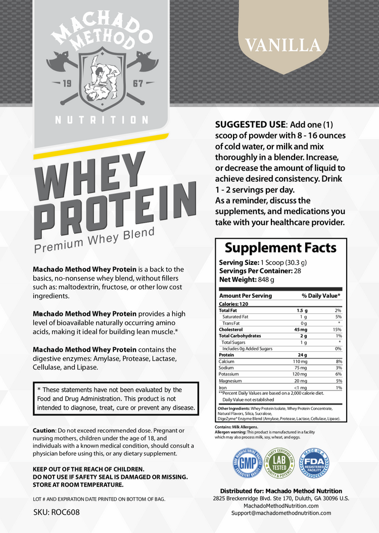 Vanilla Premium Whey - CMJJ Gear