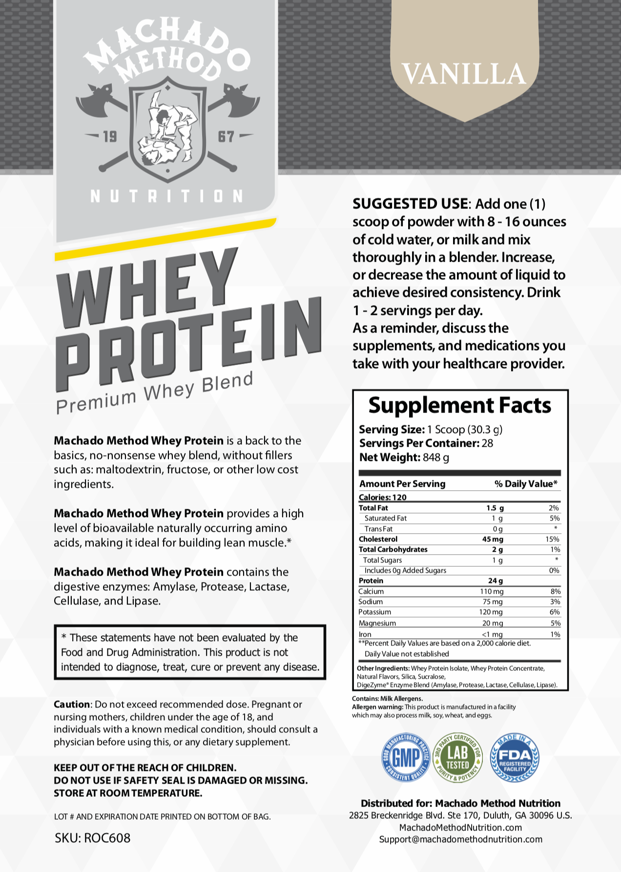 Vanilla Premium Whey - CMJJ Gear